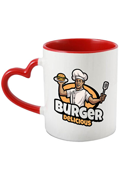 StoryGift Romania Cana Cu Mesaj Burger Delicious, Mancare, Bucatar, Spatula, ...