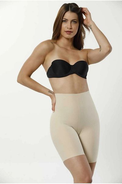MYS GRUP TEKSTİL 2 Pieces Laser Cut Skin Control 2 Size Slimming No Trace Silicone Long Ghost Corset/2001
