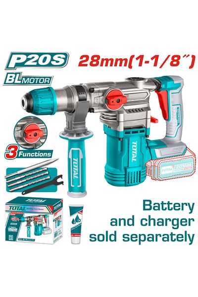 TOTAL 20v 28mm battery breaker hammer without battery and charger