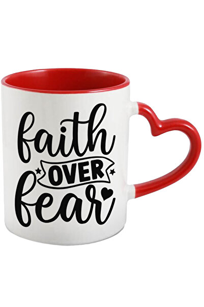 StoryGift Romania Cana Cu Inimioara Si Stelute Cu Textul "faith Over Fear" - ...