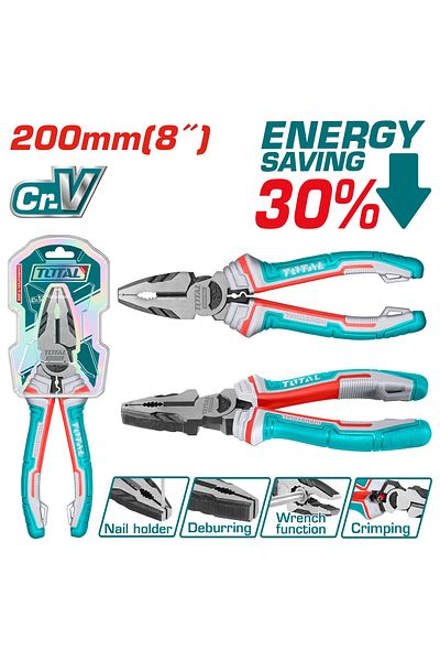TOTAL Rubber hand pliers, first class, 8"