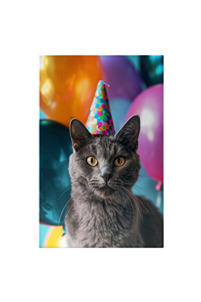 StoryGift Romania Tablou Canvas Portret Realistic Al Pisicii Chartreux Distra...