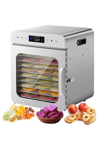 ET-LIFE Food Dehydrator, 10 Trays Dehydrators for Food, Herbs, Fruit, Dehydrator Machine with Digital Timer