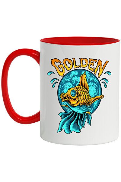 StoryGift Romania Cana Cu Mesaj In Engleza Golden, Peste, Auriu, Sfera, Apa, ...