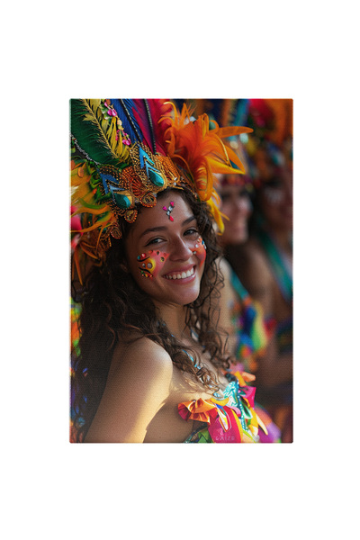 StoryGift Romania Tablou Canvas: Cute Girl Cu Desene Si Pietricele Pe Fata Cu...