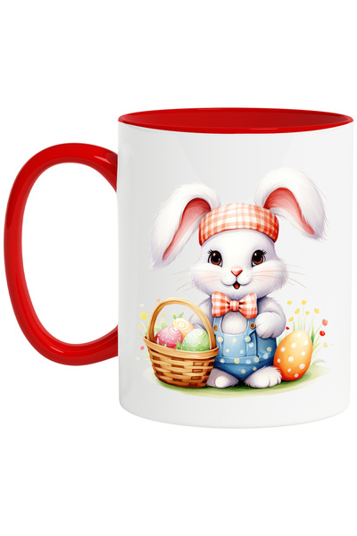 StoryGift Romania Cana Cu Un Iepuras Vesel Care Are Un Cosulet Cu Oua Vopsite...