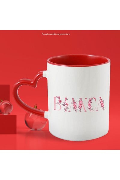 StoryGift Romania Mug With Name Bianca, Floral, Colorful, Creative, Beautiful, Unique, 330ml, Ceramic, With ,STG