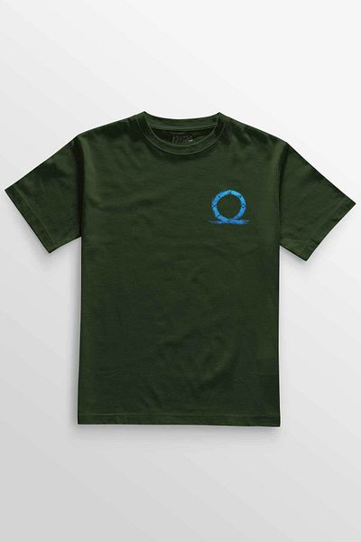 Kretas Μπλουζάκι Unisex Χακί God of War Ragnarok Gaming Gamer Μίνιμαλ μπλουζάκι με στάμπα μπροστά