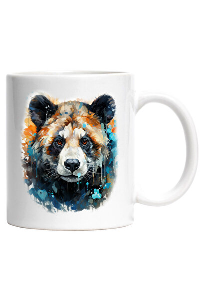 StoryGift Romania Cana Cu Cap De Urs, Mosaic, Arta Abstracta, Animal Salbatic...