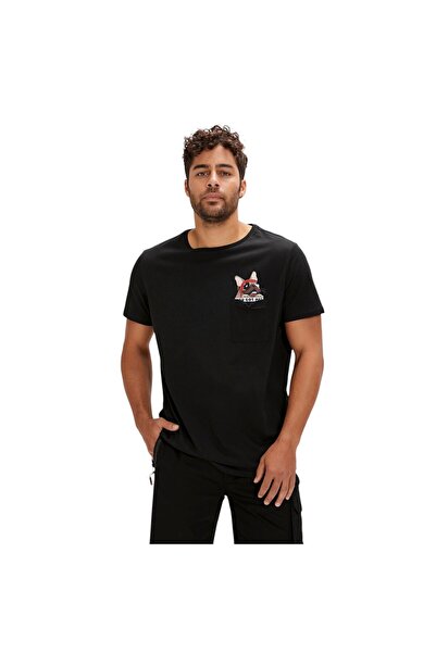 Bad Bear Black Gotcha Printed Men's T-Shirt