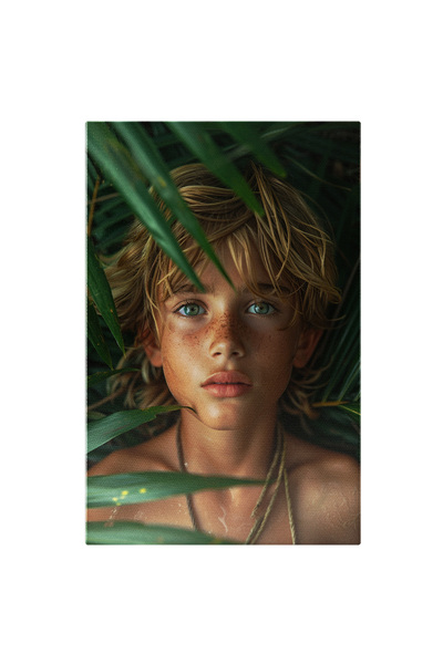 StoryGift Romania Tablou Canvas: Băiețel Blond Cu Ochii Verzi Și Ten Curat Pr...