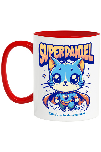 StoryGift Romania Cana Super Daniel, Supererou, Pisica Zburand, 330ml, Cerami...