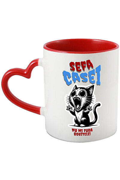 StoryGift Romania Cana Pisica Nervoasa Sefa Casei Nu-mi Fura Bobitele, 330ml,...