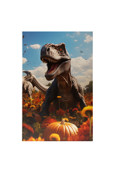 StoryGift Romania Tablou Canvas: Cartoon Dinozaur Cu Ochii Rosii Scoate Zgomo...