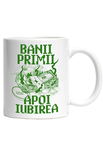 StoryGift Romania Cana Banii Primii Apoi Iubirea Lume Moderna Avere , 330ml, ...