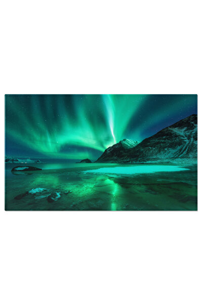 StoryGift Romania Tablou Canvas: Aurora Boreala In Noapte - Stralucirea Inalt...