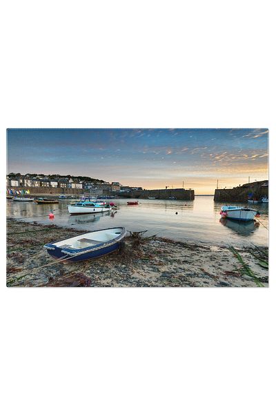 StoryGift Romania Tablou Canvas Barca Langa Plaja Idilica Cu Palmieri La Apus Thailanda, Plaja, Barca, Palmieri,