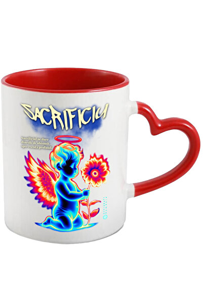 StoryGift Romania Cana Sacrificiu Inger Bebelus Cu Floare Radiatii, 330ml, Ce...