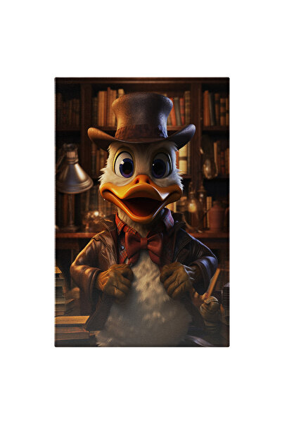 StoryGift Romania Tablou Canvas: Portret Rață Animată Cu Papion- Animații Pic...