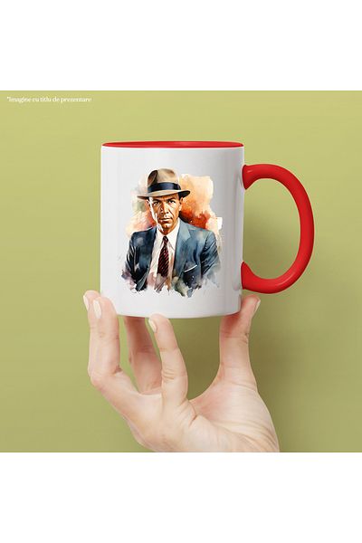 StoryGift Romania Mug With Frank Sinatra, Famous Musician, Singer, Artist, Multicolor 330 ml, Sky, With, STG