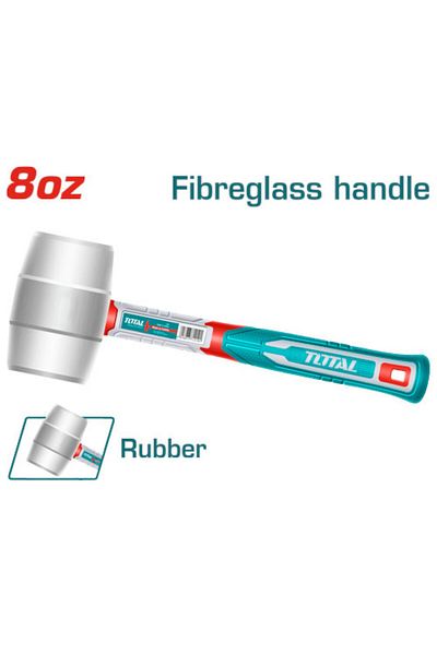 TOTAL 8oz white rubber mallet
