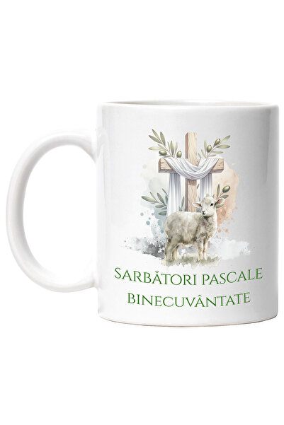 StoryGift Romania Cana Sarbatori Pascale Binecuvantate Fericite, 330ml, Ceram...