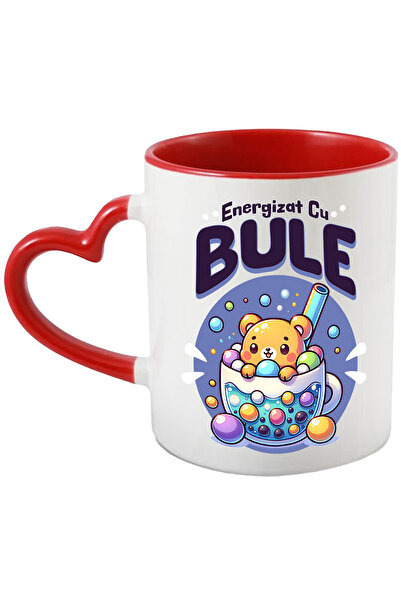 StoryGift Romania Cana Energizat Cu Bule Animal Mic Urs In Cana, 330ml, Ceram...