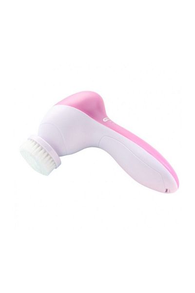 MACVI Perie de Ingrijire Faciala 5 in 1 Macvi® , Masaj Electric si Curatare, Roz/Alb, Curatare si Relaxare