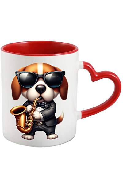 StoryGift Romania Cana Cu Un Catel Care Canta La Saxofon | Ilustratie | Ochel...