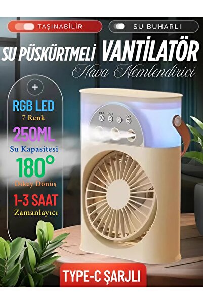 nextbuy Buzlu Hava Serinletici Su Püskürtmeli Vantilatör Fan Taşınabilir Hava...