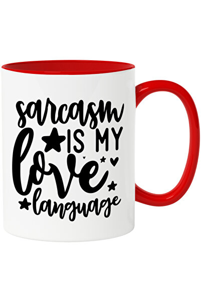 StoryGift Romania Cana Cu Inimioara Si Stelute Cu Mesajul "sarcasmul Este Lim...