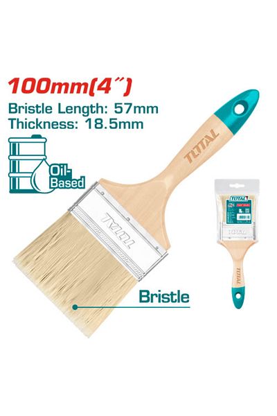 TOTAL 4" wooden handle paint brush