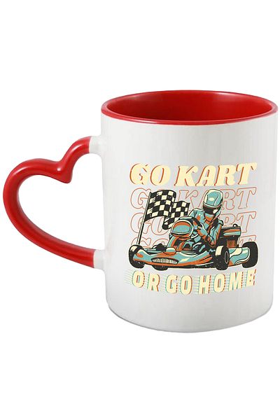 StoryGift Romania Cana Cu Mesaj In Engleza Go Kart Or Go Home, Casca, Cursa, Multicolor 330 Ml, Ce, Cu ,stg