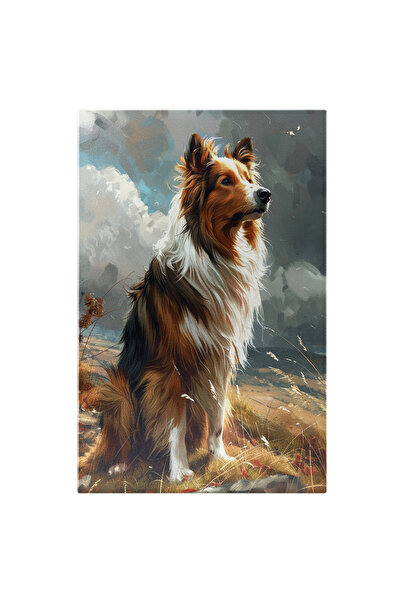 StoryGift Romania Tablou Canvas: Inganduratul Caine Cu Blana Mare Care Prives...