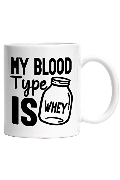 StoryGift Romania Cana Cu Mesajul "tipul Meu De Sange Este Zer" Cu Maner Alb, Cu Maner Alb Stg ,stg ,stg