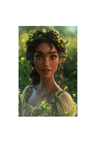 StoryGift Romania Tablou Canvas: Prințesă Digitalizată În Rochie Și Detalii V...