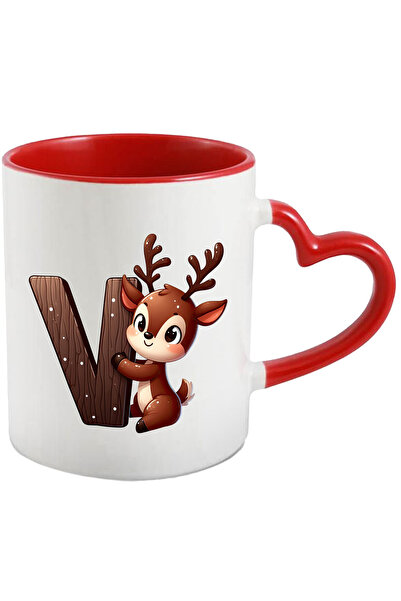 StoryGift Romania Cana Cu Un Ren Care Tine Litera "v" | Fericire | Scoala | P...