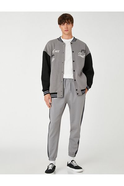 Koton Basic Sweatpants Jogger Waist Lace Color Blocked