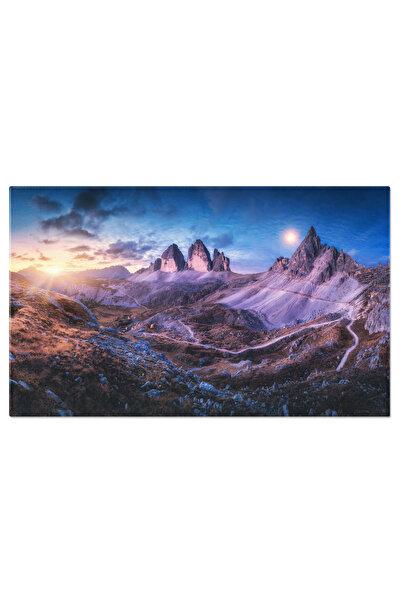 StoryGift Romania Tablou Canvas: Noapte Magica La Tre Cime - Sub Lumina Lunii Si A Stelelor In Peisajul Montan