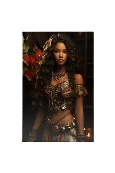 StoryGift Romania Tablou Canvas: Dansatoare De Hula Frumusete, Brunet, Lucrari De Arta, Cosplay, Croiala Costum,