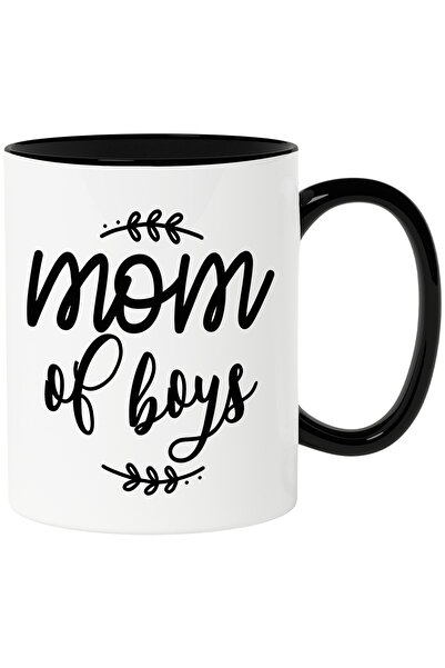 StoryGift Romania Cana Cu Textul "mom Of Boys" - Mama De Baieti Grija Rabdare...