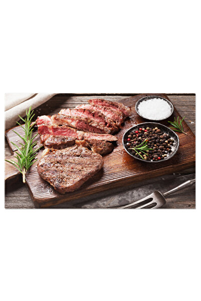 StoryGift Romania Tablou Canvas Cu Friptura Gratar - Mancare, Delicios, Traditie