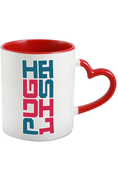 StoryGift Romania Cana Jucator Box Sport De Contact Pugilist, 330ml, Ceramica Cu Maner Inima Rosie, Cu ,stg