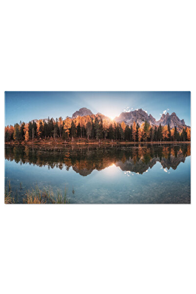 StoryGift Romania Tablou Canvas: Peisaj Italian, Rasarit De Soare Peste Munti...