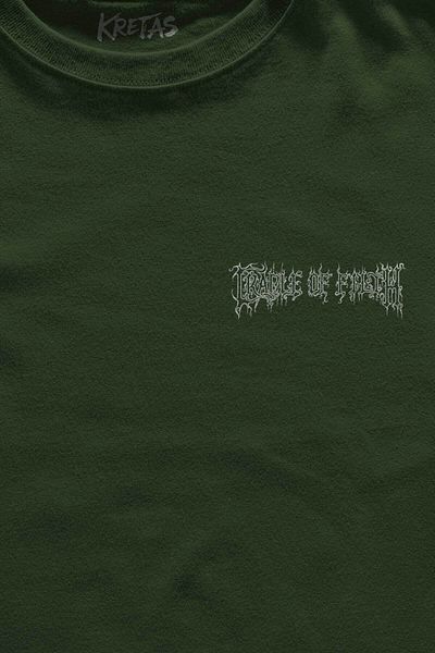 Kretas Μπλουζάκι Unisex Χακί Cradle Of Filth Μαύρο Μεταλλικό Γοτθικό Γοτθικό Μουσική Μίνιμαλ Μπλουζάκι με στάμπα μπροστά