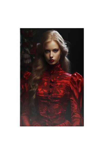 StoryGift Romania Tablou Canvas: Regina Vampir Blond, Croiala Costum, Intuner...