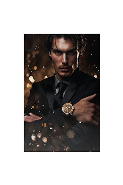 StoryGift Romania Tablou Canvas Elegantul Barbat Cu Privire Seducatoare Si Oc...