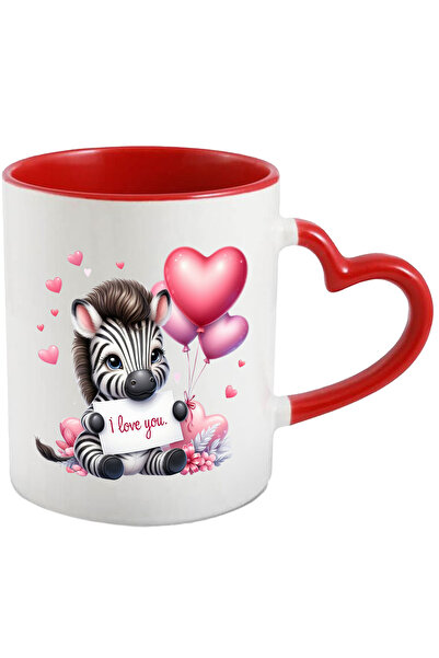 StoryGift Romania Cana cu o zebra cu mesajul "I love you" | ilustratie | balo...