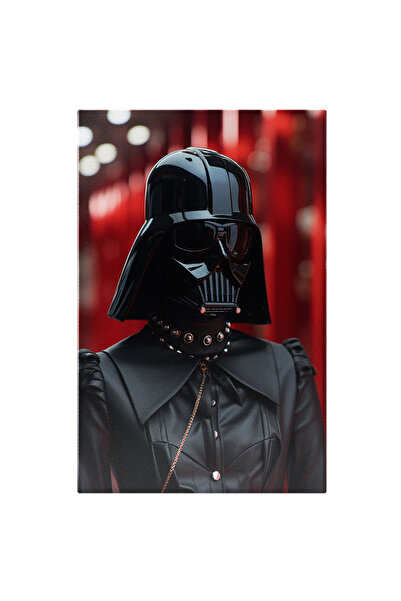 StoryGift Romania Tablou Canvas: Portret Robot Negru In Costum De Piele Cu Bijuteri Războiul Stelelor Filme Sf Pi