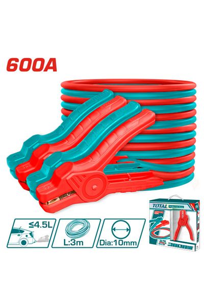 TOTAL 600a 10mm-3m car jumper cable